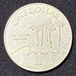 Mirage Casino $1 One Dollar Gaming Token - Vintage